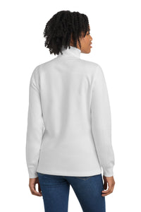 Sport-Tek Women's 1/4-Zip Sweatshirt - White Back