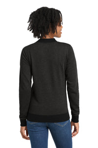 Sport-Tek  Women's Lightweight French Terry Bomber LST274 - Heather Black Back