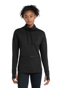 Sport-Tek Women's Triumph Cowl Neck Pullover LST280 - Black