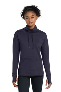Sport-Tek Women's Triumph Cowl Neck Pullover LST280 - Navy