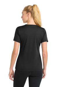 Sport-Tek Women's PosiCharge RacerMesh V-Neck Tee - Black Back