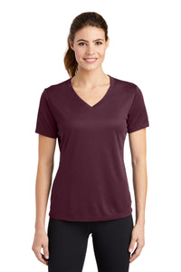 Sport-Tek Women's PosiCharge RacerMesh V-Neck Tee - Maroon