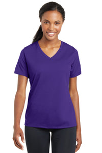 Sport-Tek Women's PosiCharge RacerMesh V-Neck Tee - Purple