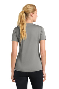 Sport-Tek Women's PosiCharge Competitor Tee - Grey Concrete Heather Back