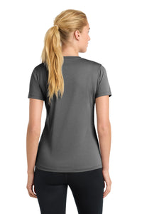 Sport-Tek Women's PosiCharge Competitor Tee - Iron Grey Heather Back