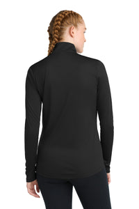 Sport-Tek Women's PosiCharge Competitor 1/4-Zip Pullover - Black Back