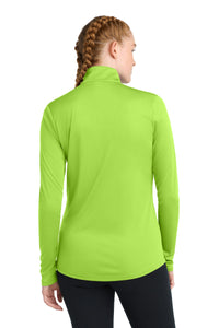 Sport-Tek Women's PosiCharge Competitor 1/4-Zip Pullover - Lime Shock Back