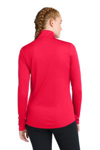 Sport-Tek Women's PosiCharge Competitor 1/4-Zip Pullover - True Red Back