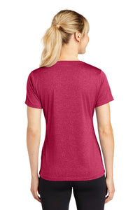 Sport-Tek Women's Heather Contender Scoop Neck Tee - Cardinal Heather Back