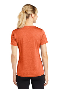 Sport-Tek Women's Heather Contender Scoop Neck Tee - Deep Orange Heather Back