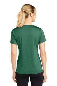 Sport-Tek Women's Heather Contender Scoop Neck Tee - Forest Green Heather Back