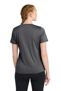 Sport-Tek Women's Heather Contender Scoop Neck Tee - Graphite Heather Back