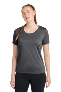 Sport-Tek Women's Heather Contender Scoop Neck Tee - Graphite Heather