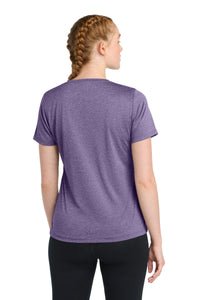 Sport-Tek Women's Heather Contender Scoop Neck Tee - Purple Heather Back