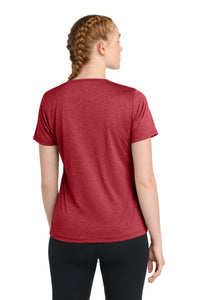 Sport-Tek Women's Heather Contender Scoop Neck Tee - Scarlet Heather Back