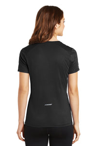 Sport-Tek Ladies PosiCharge Elevate Scoop Neck Tee - Black Back