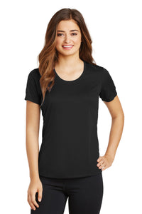 Sport-Tek Ladies PosiCharge Elevate Scoop Neck Tee - Black