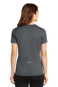 Sport-Tek Ladies PosiCharge Elevate Scoop Neck Tee - Iron Grey Back