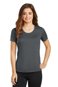 Sport-Tek Ladies PosiCharge Elevate Scoop Neck Tee - Iron Grey