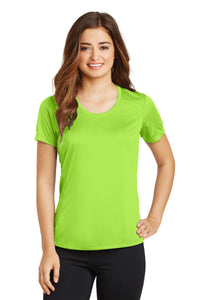 Sport-Tek Ladies PosiCharge Elevate Scoop Neck Tee - Lime Shock