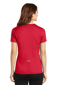 Sport-Tek Ladies PosiCharge Elevate Scoop Neck Tee - True Red Back