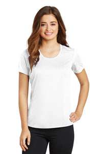 Sport-Tek Ladies PosiCharge Elevate Scoop Neck Tee - White