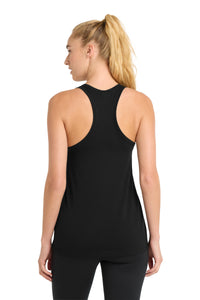Sport-Tek  Women's PosiCharge  Tri-Blend Wicking Tank - Black Triad Solid Back