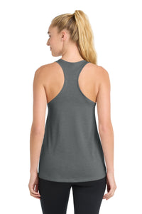 Sport-Tek  Women's PosiCharge  Tri-Blend Wicking Tank - Dark Grey Heather Back