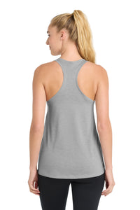 Sport-Tek  Women's PosiCharge  Tri-Blend Wicking Tank - Light Grey Heather Back