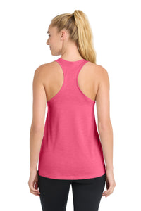 Sport-Tek  Women's PosiCharge  Tri-Blend Wicking Tank - Pink Raspberry Heather Back