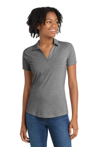 Sport-Tek  Women's PosiCharge  Tri-Blend Wicking Polo - Dark Grey Heather