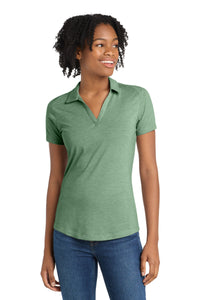 Sport-Tek  Women's PosiCharge  Tri-Blend Wicking Polo - Forest Green Heather
