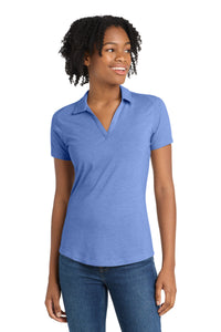 Sport-Tek  Women's PosiCharge  Tri-Blend Wicking Polo - True Royal Heather