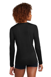 Sport-Tek Women's Posi-UV Pro Long Sleeve LST420LS - Black Back