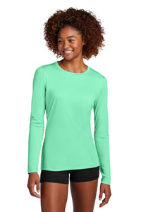 Sport-Tek Women's Posi-UV Pro Long Sleeve LST420LS - Bright Seafoam