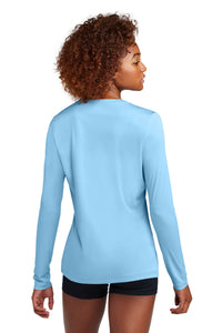 Sport-Tek Women's Posi-UV Pro Long Sleeve LST420LS - Light Blue Back