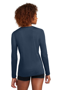 Sport-Tek Women's Posi-UV Pro Long Sleeve LST420LS - True Navy Back