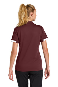 Sport-Tek Women's Club Colorblock Polo LST444 - Maroon/ White Back