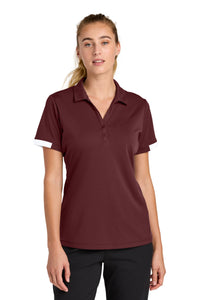 Sport-Tek Women's Club Colorblock Polo LST444 - Maroon/ White
