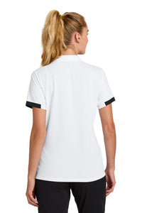 Sport-Tek Women's Club Colorblock Polo LST444 - White/ Black Back