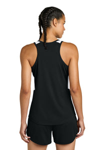 Sport-Tek Women's Club Track Tank LST446 - Black/ White Back