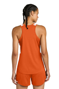 Sport-Tek Women's Club Track Tank LST446 - Deep Orange/ White Back