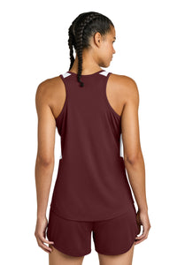 Sport-Tek Women's Club Track Tank LST446 - Maroon/ White Back