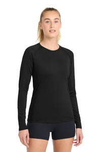 Sport-Tek  Women's Long Sleeve Rashguard Tee - Black