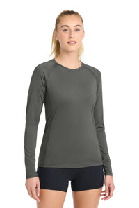 Sport-Tek  Women's Long Sleeve Rashguard Tee - Dark Smoke Grey