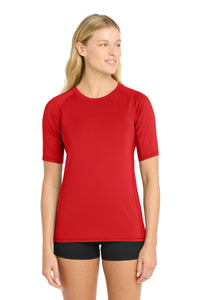 Sport-Tek  Women's Rashguard Tee - True Red