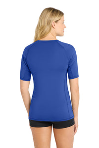 Sport-Tek  Women's Rashguard Tee - True Royal Back