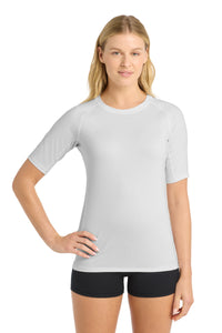 Sport-Tek  Women's Rashguard Tee - White