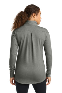 Sport-Tek Women's Sport-Wick Flex Fleece Full-Zip - Light Grey Heather Back