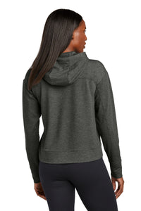 Sport-Tek Women's Sport-Wick Flex Fleece Pullover Hoodie LST562 - Dark Grey Heather Back